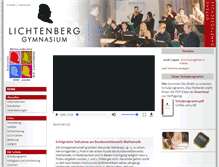 Tablet Screenshot of lichtenberg-gymnasium.de